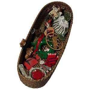 Mixed Lot of 13 Christmas Ornament For Tree Crafts Wreath Making Tier Tray Decor